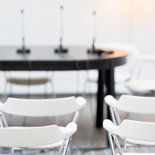 Conference room table and chairs.