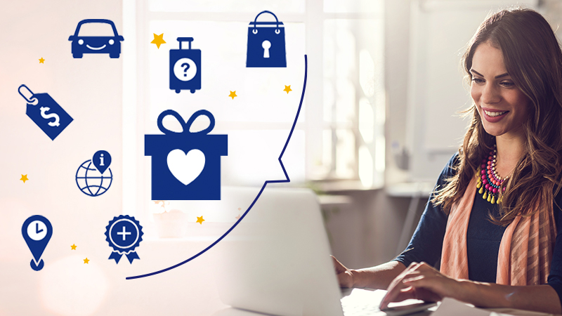 Mujer utilizando la laptop