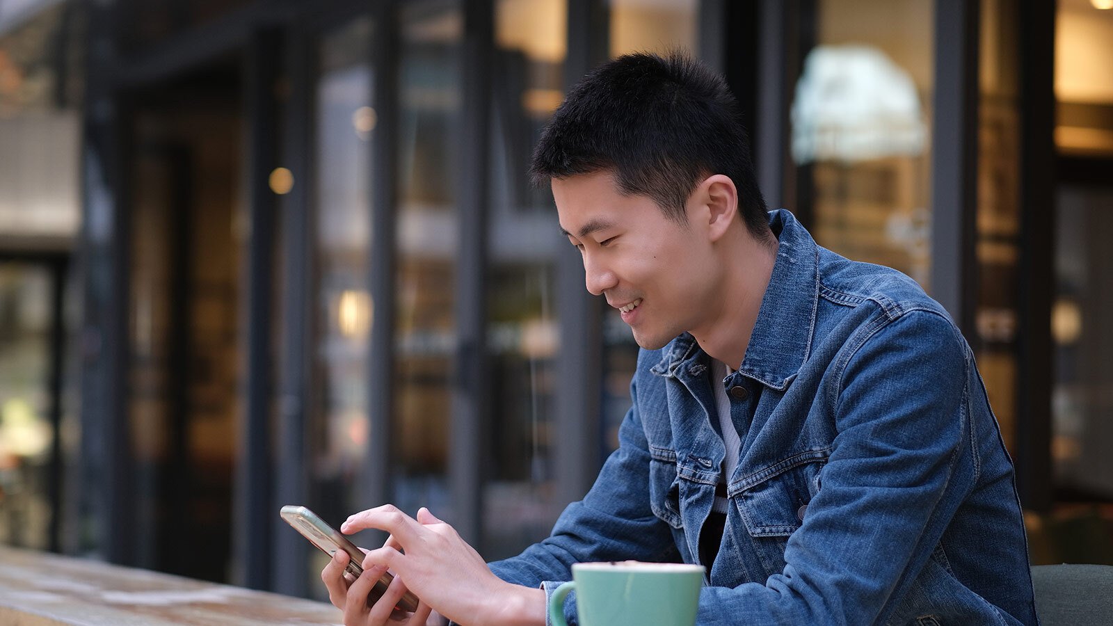 man using phone