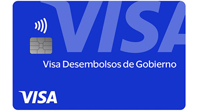 Tarjeta Visa Desembolsos de Gobierno contactless