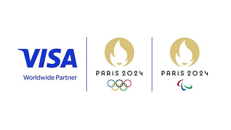 logo Visa y Juegos Olímpicos París 2024